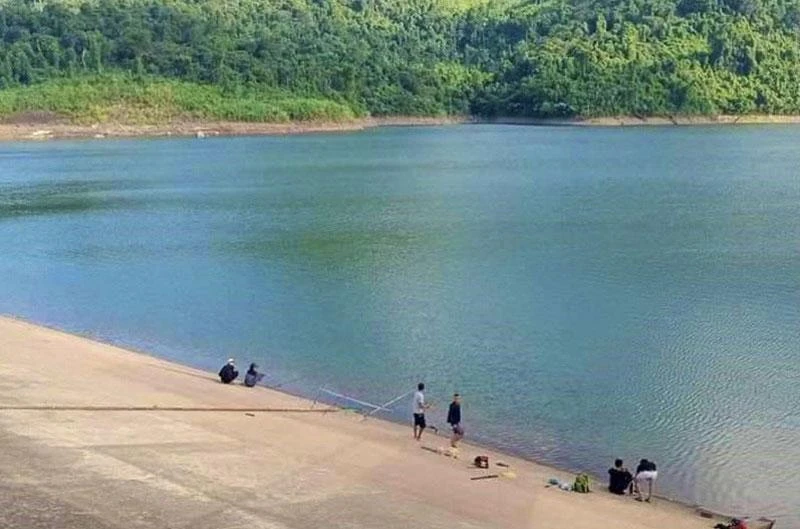 Đập Thác Chuối nơi hai chị em cháu L. gặp nạn. (Ảnh: Báo Quảng Bình)