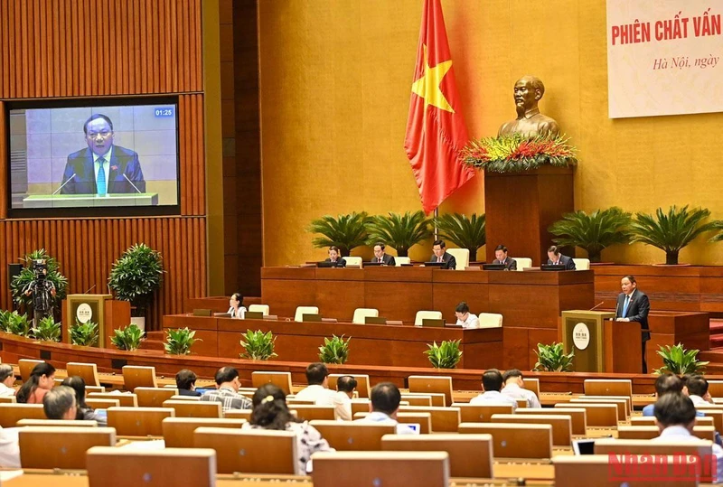 Phiên chất vấn và trả lời chất vấn về nhóm vấn đề thứ 2 thuộc lĩnh vực văn hóa, thể thao và du lịch.