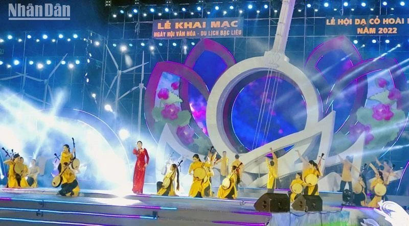 Tiết mục khai mạc Ngày hội Văn hóa - Du lịch Bạc Liêu và Lễ hội Dạ cổ hoài lang năm 2022.