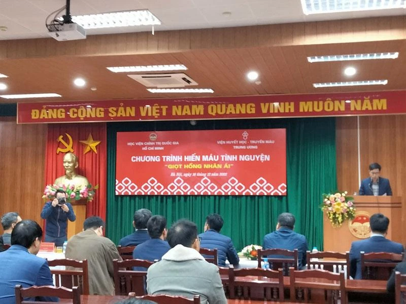 Học viện Chính trị quốc gia Hồ Chí Minh tổ chức hiến máu nhân đạo
