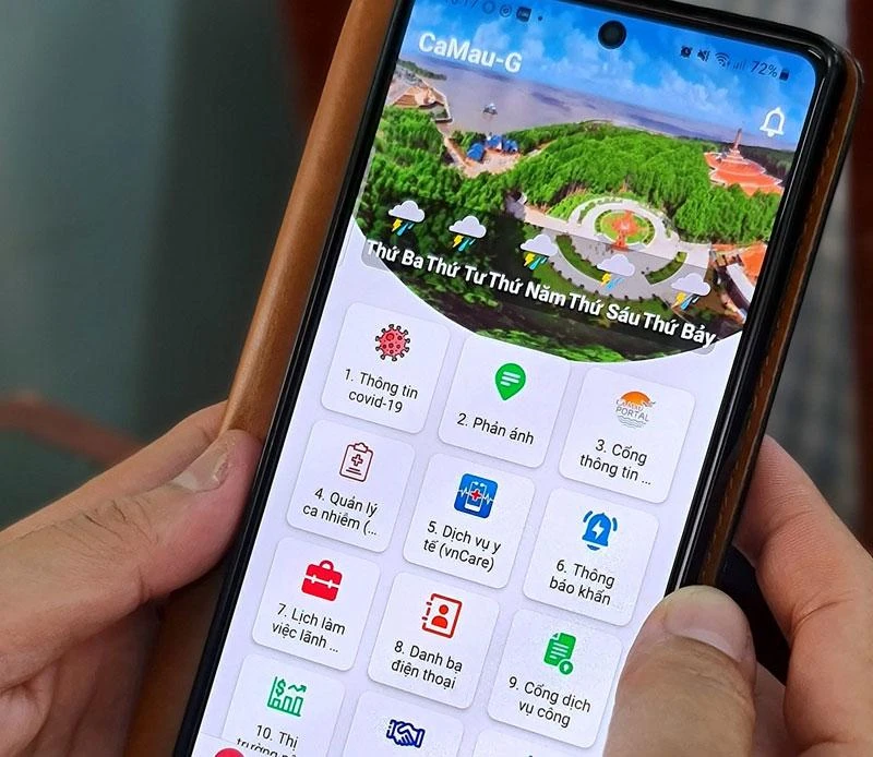 Ứng dụng “Cà Mau-G” đang được sử dụng rộng rãi đối với người dân và du khách khi đến với Cà Mau.