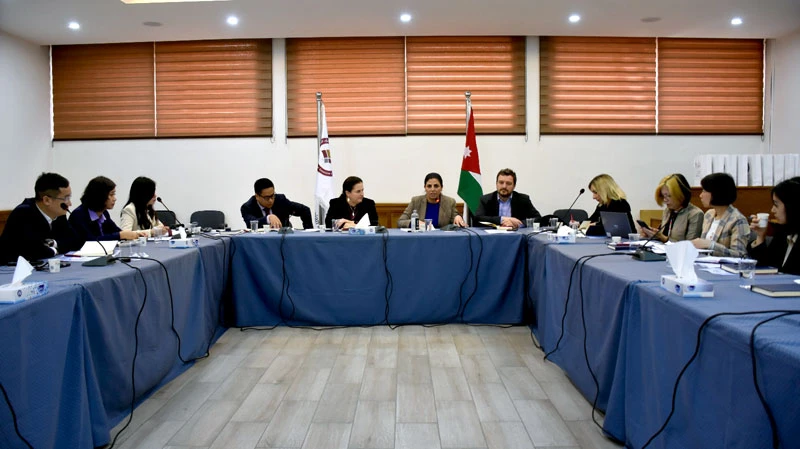 Đoàn công tác Việt Nam trong buổi thăm và làm việc tại Jordan.