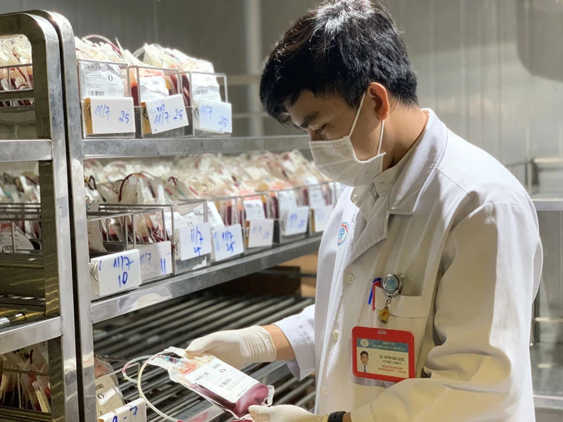 Phòng lưu trữ máu của Bệnh viện Chợ Rẫy.