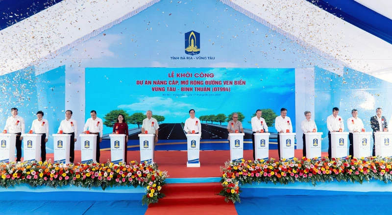 Lễ khởi công Dự án nâng cấp, mở rộng đường ven biển Vũng Tàu-Bình Thuận.