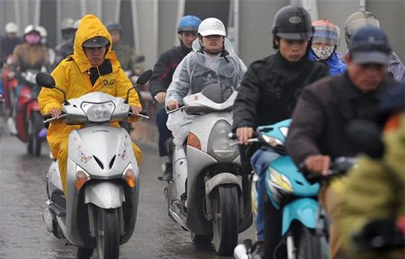 Khu vực Hà Nội có lúc có mưa, mưa rào, trời rét. (Ảnh minh họa)