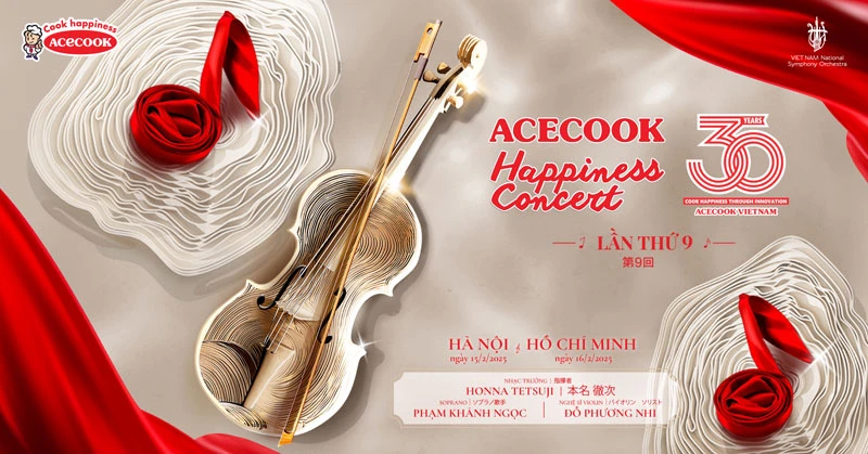Hòa nhạc giao hưởng Acecook Happiness Concert 2025 trở lại với chủ đề mang “Thanh âm hạnh phúc".