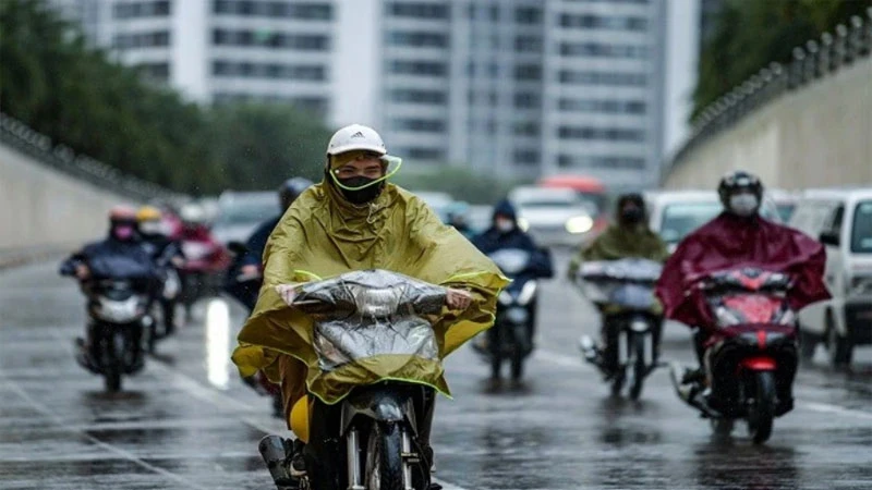 Khu vực Hà Nội có mưa, mưa nhỏ, từ đêm nay trời rét đậm. (Ảnh minh họa)