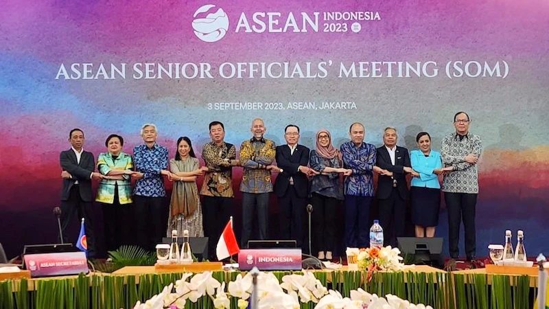 Các quan chức cao cấp (SOM) ASEAN tham dự cuộc họp ngày 3/9/2023.