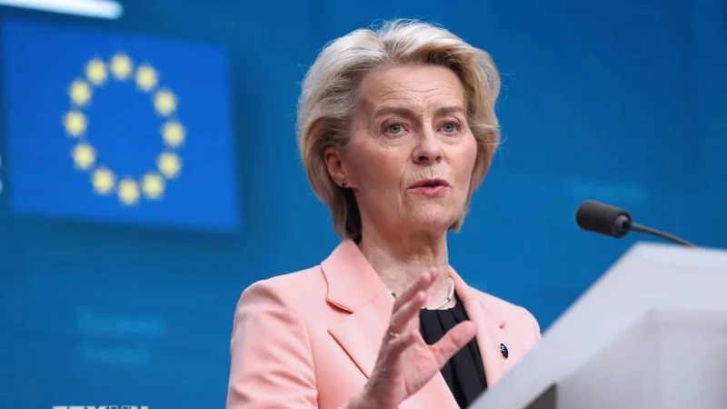 Chủ tịch Ủy ban châu Âu (EC) Ursula von der Leyen. (Ảnh: THX/TTXVN)