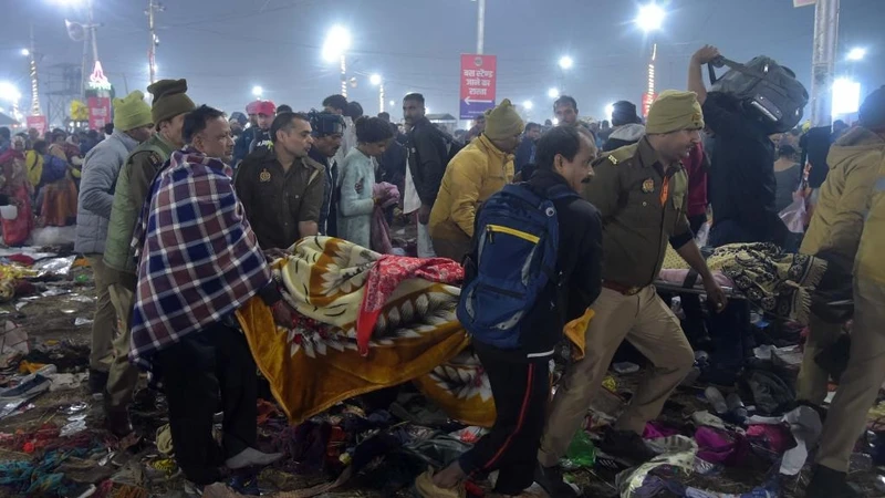 Ảnh minh hoạ một vụ giẫm đạp ở Prayagraj, bang Uttar Pradesh, miền bắc Ấn Độ. (Nguồn: Tân Hoa xã)