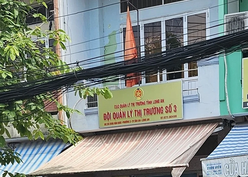 Trụ sở Đội quản lý thị trường số 3, nơi 4 cán bộ quản lý thị trường Long An đánh bạc. 