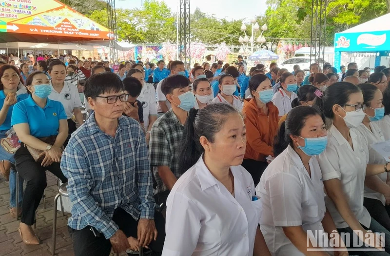 Công nhân lao động dự lễ phát động “Tháng Công nhân” và “Tháng hành động về an toàn, vệ sinh lao động” năm 2024.