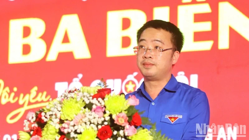 Bí thư Ban chấp hành Trung ương Đoàn Thanh niên Cộng sản Hồ Chí Minh, Chủ tịch Hội Liên hiệp Thanh niên Việt Nam Nguyễn Tường Lâm phát biểu