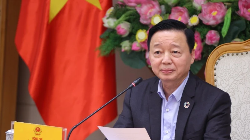 Phó Thủ tướng Trần Hồng Hà phát biểu chỉ đạo. (Ảnh: Văn Điệp/TTXVN)