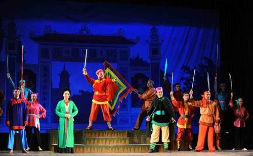 Sân khấu chèo ngày càng thiếu vắng khán giả. (Ảnh: TTXVN) 