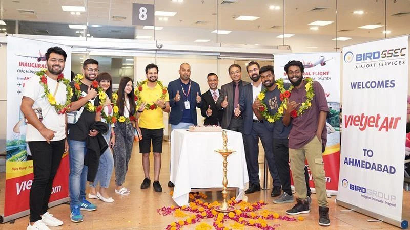 Du khách bay Vietjet từ Ahmedabad (Ấn Độ) đến Việt Nam. (Ảnh: BND) 