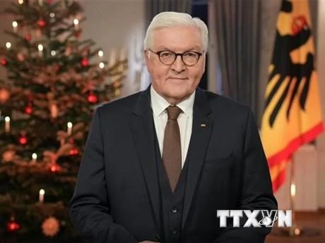 Tổng thống Đức Frank-Walter Steinmeier trong bài phát biểu về tình trạng quốc gia tại Berlin, ngày 28/10. (Ảnh: DW/TTXVN)