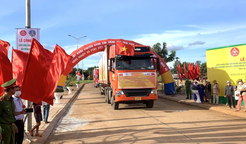 Ngày 17/9/2022, tại huyện Krông Pắc, Bộ Nông nghiệp và Phát triển Nông thôn phối hợp với tỉnh Đắk Lắk tổ chức Lễ công bố xuất khẩu chính ngạch chuyến hàng sầu riêng đầu tiên theo Nghị định thư sang thị trường Trung Quốc