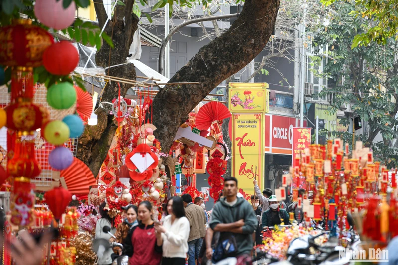 Chợ hoa Hàng Lược 2023. (Ảnh minh họa: THÀNH ĐẠT)