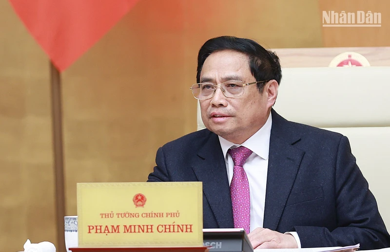 Thủ tướng Phạm Minh Chính chủ trì phiên họp. (Ảnh: TRẦN HẢI)