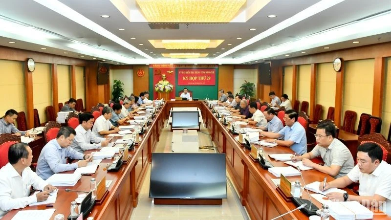 Quang cảnh Kỳ họp thứ 29, Ủy ban Kiểm tra Trung ương. (Ảnh: ĐĂNG KHOA)