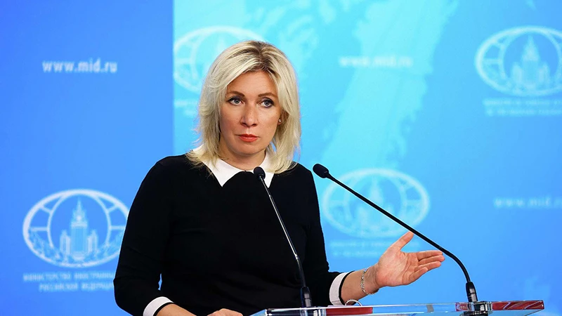 Người phát ngôn Bộ Ngoại giao Nga Maria Zakharova. (Ảnh: Cơ quan báo chí Bộ Ngoại giao Nga)