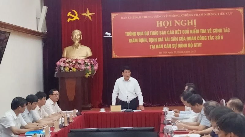 Ban Chỉ đạo Trung ương về phòng, chống tham nhũng, tiêu cực làm việc với Ban Cán sự Đảng Bộ Giao thông vận tải 