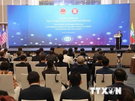 Quang cảnh khai mạc Hội nghị Bộ trưởng Giáo dục ASEAN lần thứ 12. (Ảnh: TTXVN)