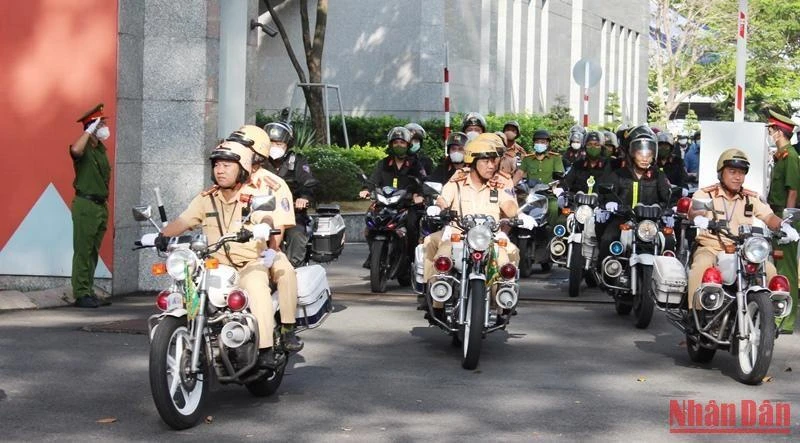 Các lực lượng ra quân mở đợt cao điểm tấn công, trấn áp các loại tội phạm dịp Tết Quý Mão 2023.
