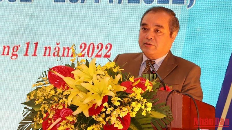 Phó Chủ tịch Thường trực Ủy ban nhân dân tỉnh Quảng Ngãi Trần Hoàng Tuấn phát biểu tại buổi lễ.