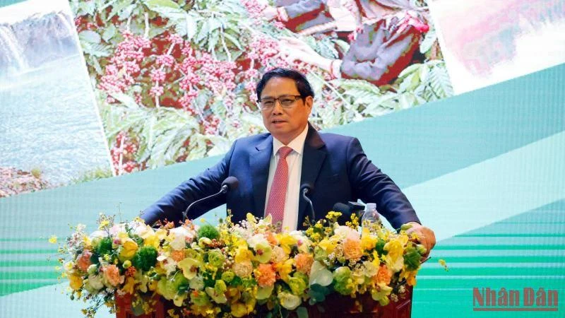 Thủ tướng Phạm Minh Chính phát biểu ý kiến tại hội nghị.