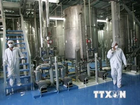 Bên trong một cơ sở làm giàu urani ở Iran. (Ảnh: AFP/TTXVN)