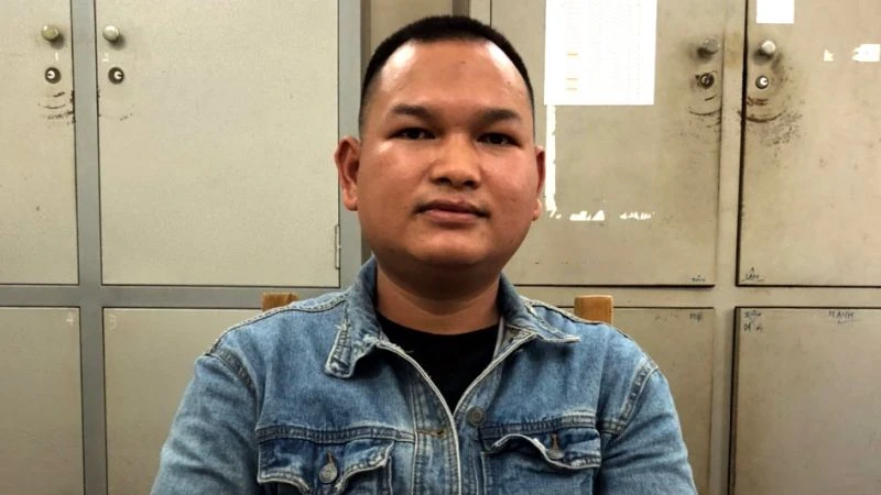 Đối tượng Đào Văn Yên tại cơ quan điều tra.
