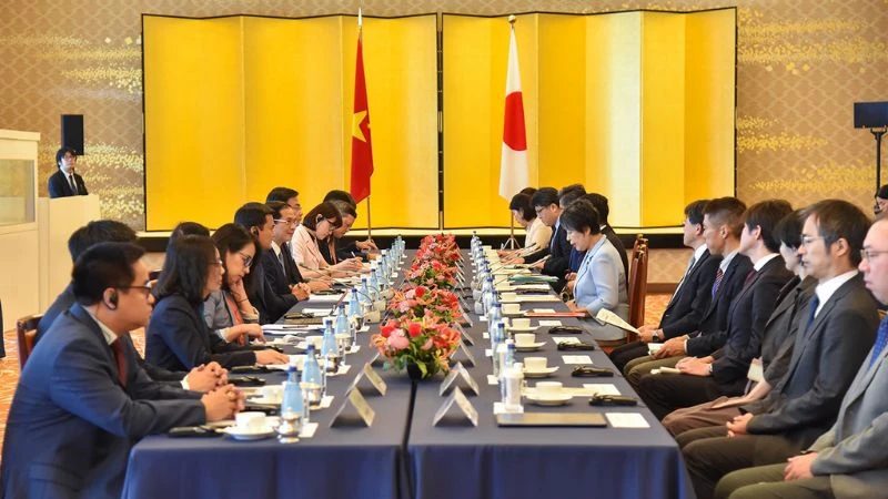 Quang cảnh Phiên họp lần thứ 12 Ủy ban Hợp tác Việt Nam-Nhật Bản. (Ảnh: Bộ Ngoại giao)