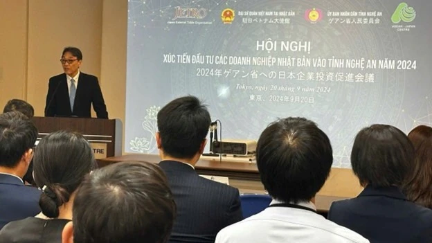 Toàn cảnh Hội nghị xúc tiến Đầu tư vào Nghệ An tại Nhật Bản.