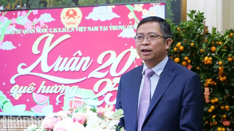 Đại sứ Phạm Thanh Bình phát biểu tại chương trình Xuân Quê hương 2025.