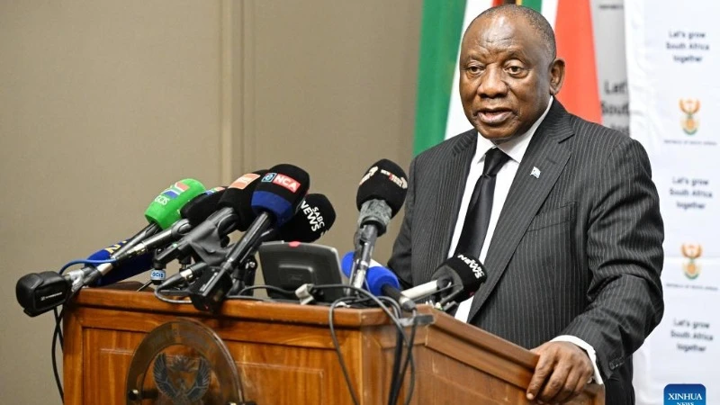 Tổng thống Nam Phi Cyril Ramaphosa. (Ảnh: Tân Hoa xã)