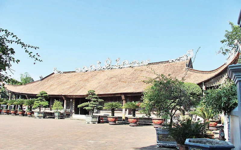 Đình Trà Cổ có kiến trúc mang đậm dấu ấn của nền văn hóa Đồng bằng Bắc Bộ.