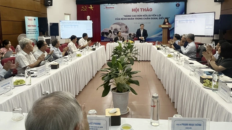 Quang cảnh Hội thảo "Nâng cao quyền lợi của bệnh nhân trong chuẩn đoán, điều trị”.