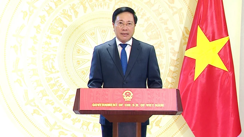 Phó Thủ tướng Thường trực Phạm Bình Minh đánh giá cao những kết quả quan trọng ASEAN và Trung Quốc đã đạt được thời gian qua. Ảnh: BNG