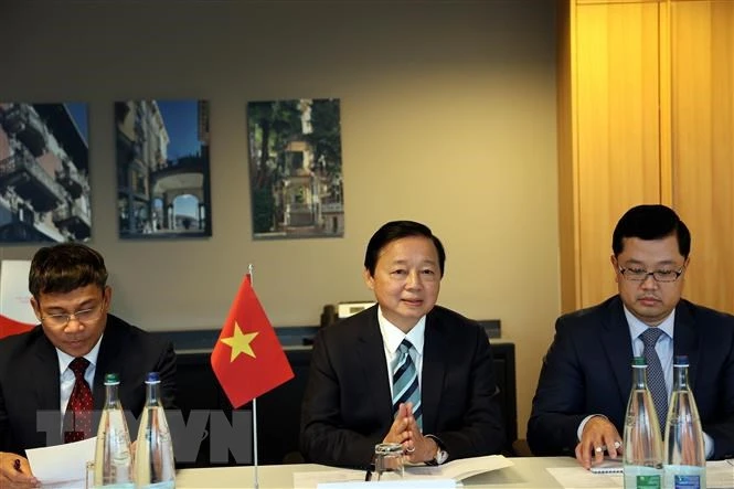 Phó Thủ tướng Chính phủ Trần Hồng Hà trong một buổi hội đàm. (Ảnh: TTXVN)