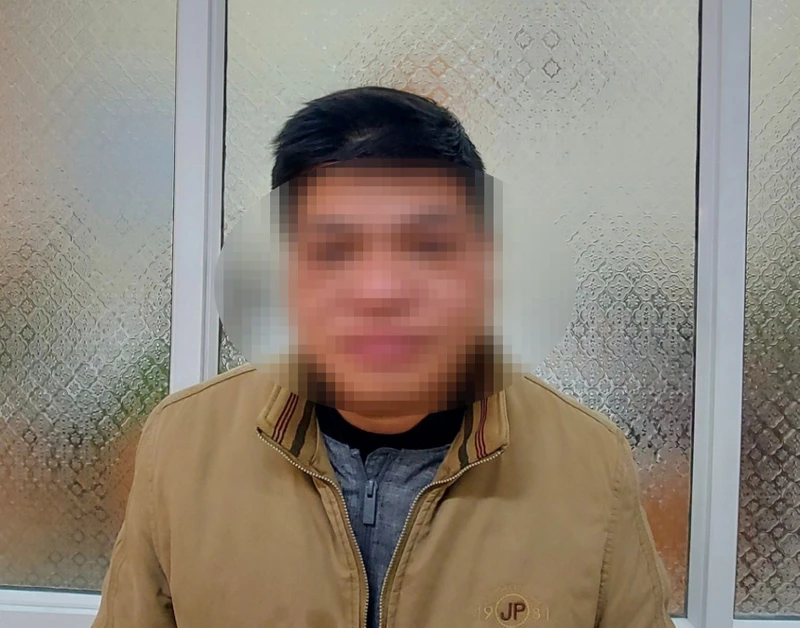 Đối tượng Đinh Văn Túc tại cơ quan Công an.
