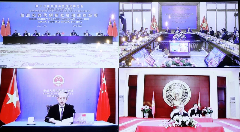 Quang cảnh hội thảo trực tuyến. (Ảnh: TTXVN)