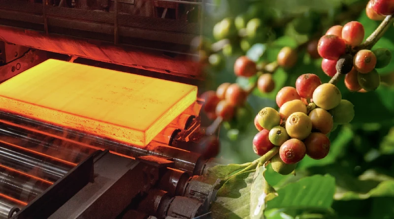 Sắc xanh bao trùm bảng giá kim loại và cà phê