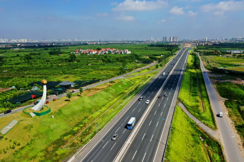 Một đoạn cao tốc Hà Nội-Hải Phòng.