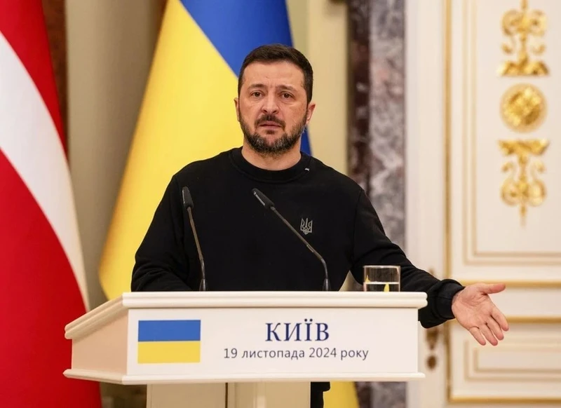 Tổng thống Ukraine Volodymyr Zelensky. (Ảnh: Kyodo/TTXVN)