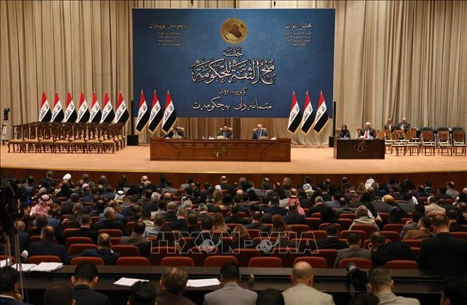 Quang cảnh một phiên họp Quốc hội Iraq tại thủ đô Baghdad. (Ảnh: AFP/TTXVN)