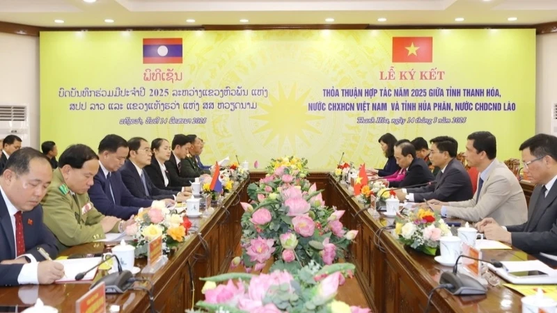 Buổi hội đàm giữa 2 tỉnh Thanh Hóa-Hủa Phăn.