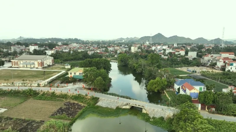 Nông thôn Thanh Hóa nhìn từ trên cao.