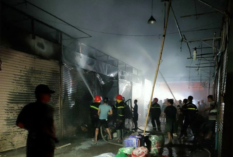 Hiện trường vụ cháy. 